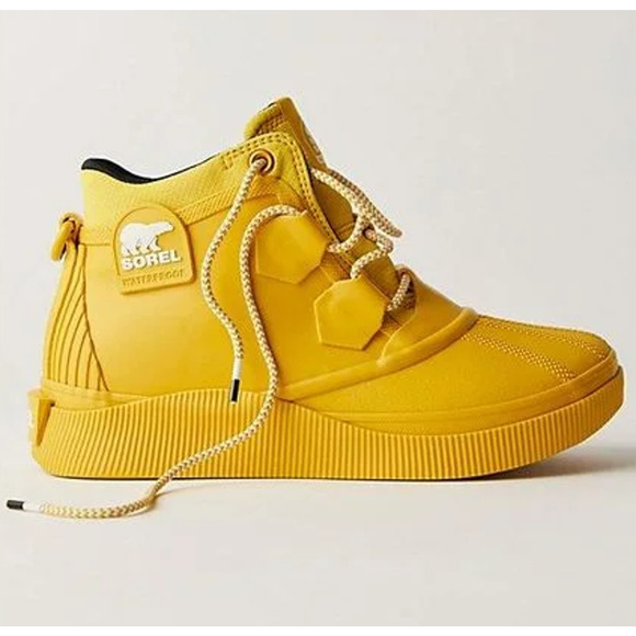 NEW SOREL Out N About IV Splashy Size W9 Gold Leaf/Black - Picture 3 of 6